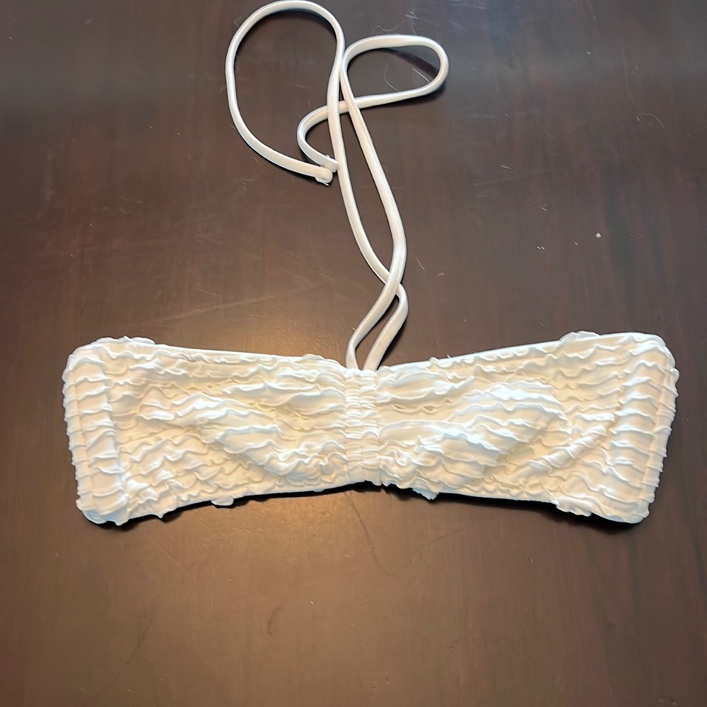 Ralph Lauren White Ruffle Tube Top Size Small